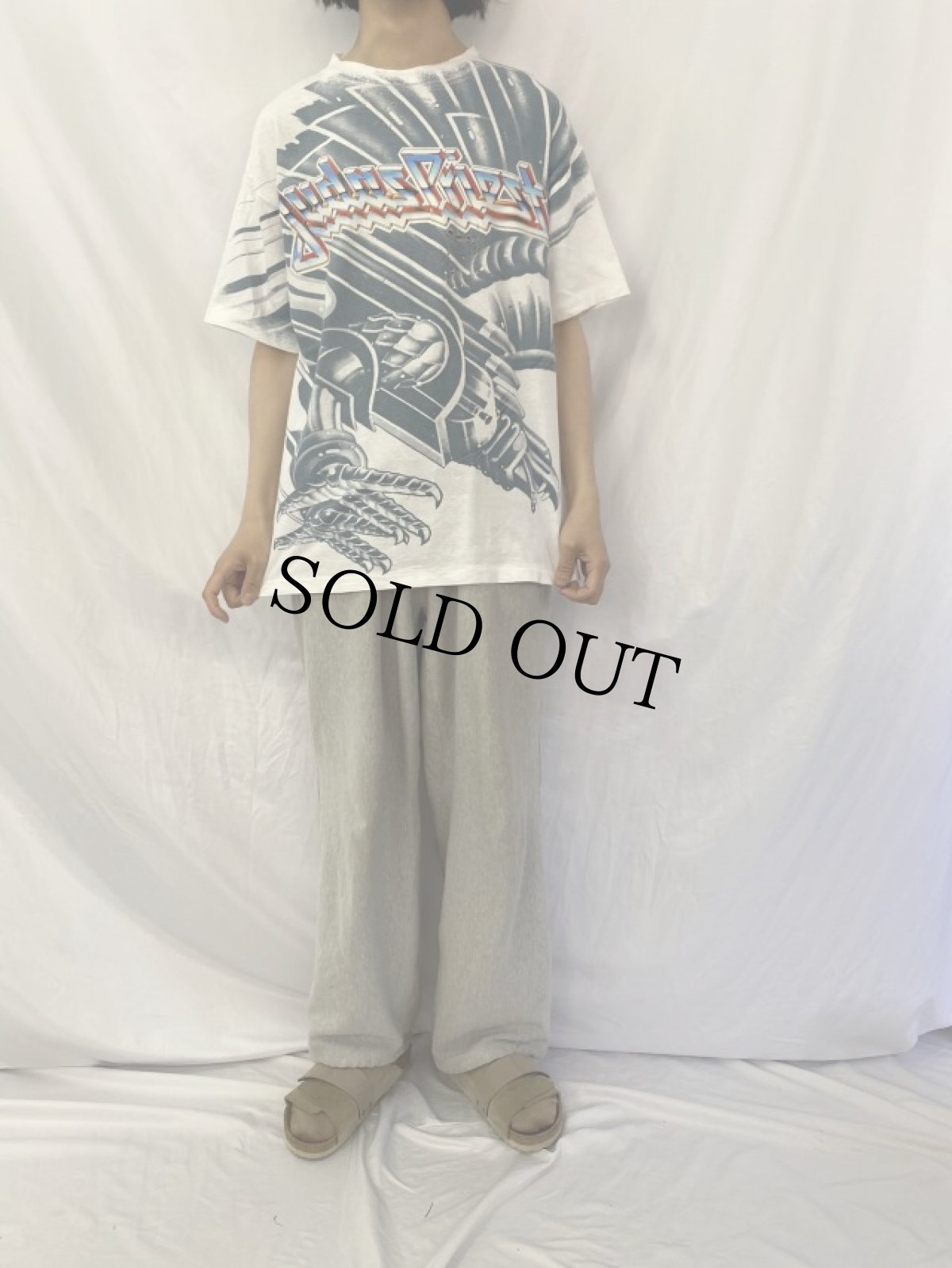 画像3: 90's〜  Judas Priest ヘヴィメタル・バンド 大判プリントTシャツ XL (3)