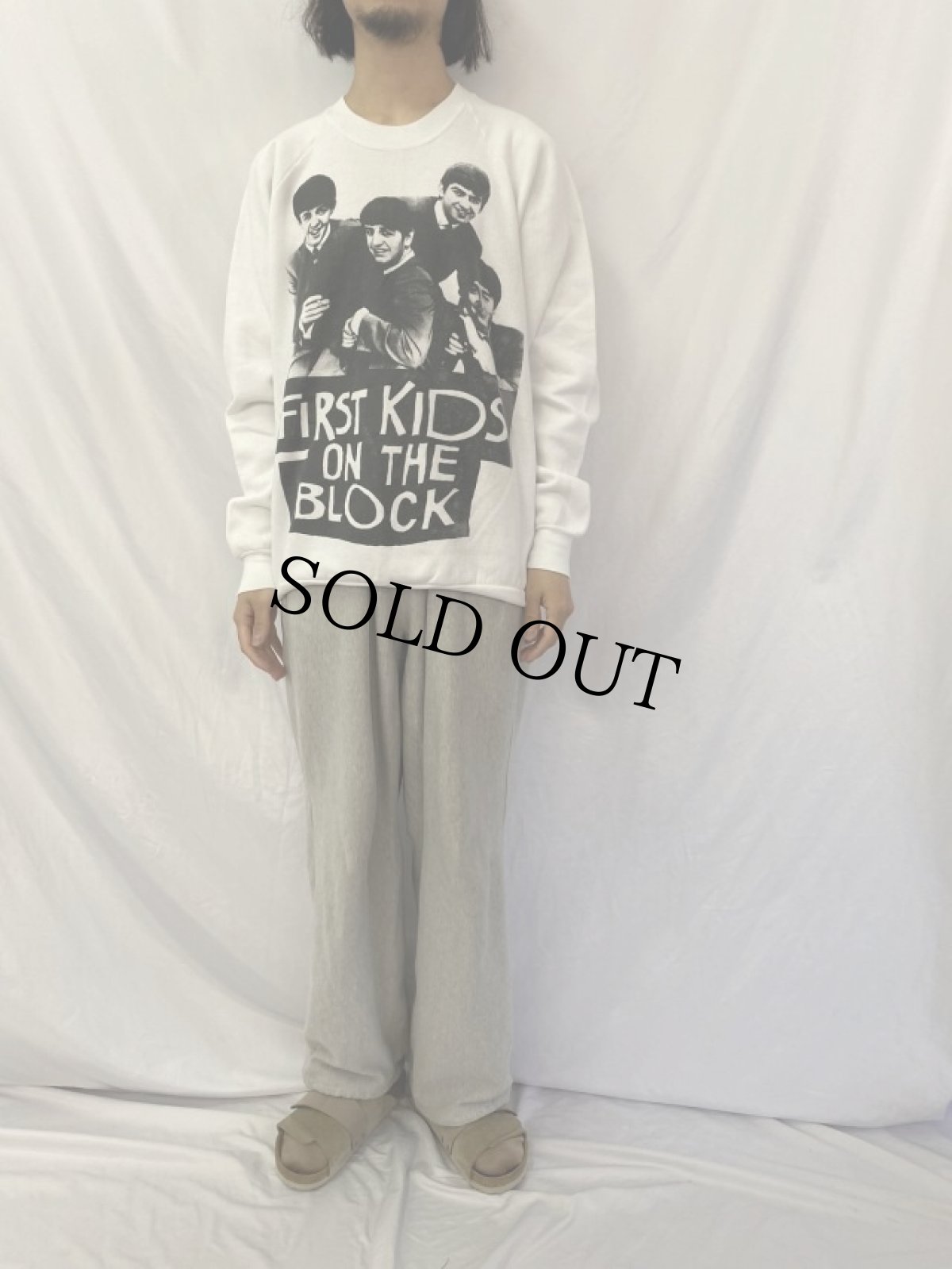 画像2: 90's THE BEATLES "FIRST KID ON THE BLOCK" ロックバンドスウェット XXL (2)