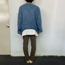 画像4: STRANGE TRIP "MIX MOHAIR BIG KNIT" GRAY×BLUE 【L】 (4)