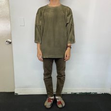 画像2: 【SALE】 STRANGE TRIP "SPRAY FOOTBALL TEE" KHAKI 【L】 (2)