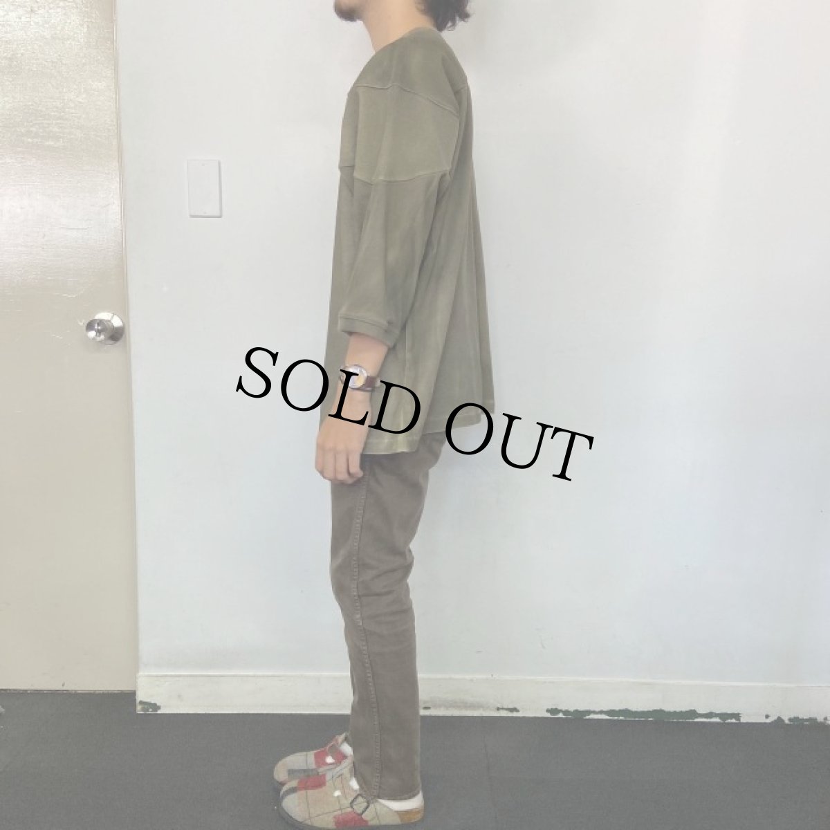 画像3: 【SALE】 STRANGE TRIP "SPRAY FOOTBALL TEE" KHAKI 【M】 (3)