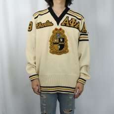 画像3: 50's Albion Knit レタードニットセーター (3)