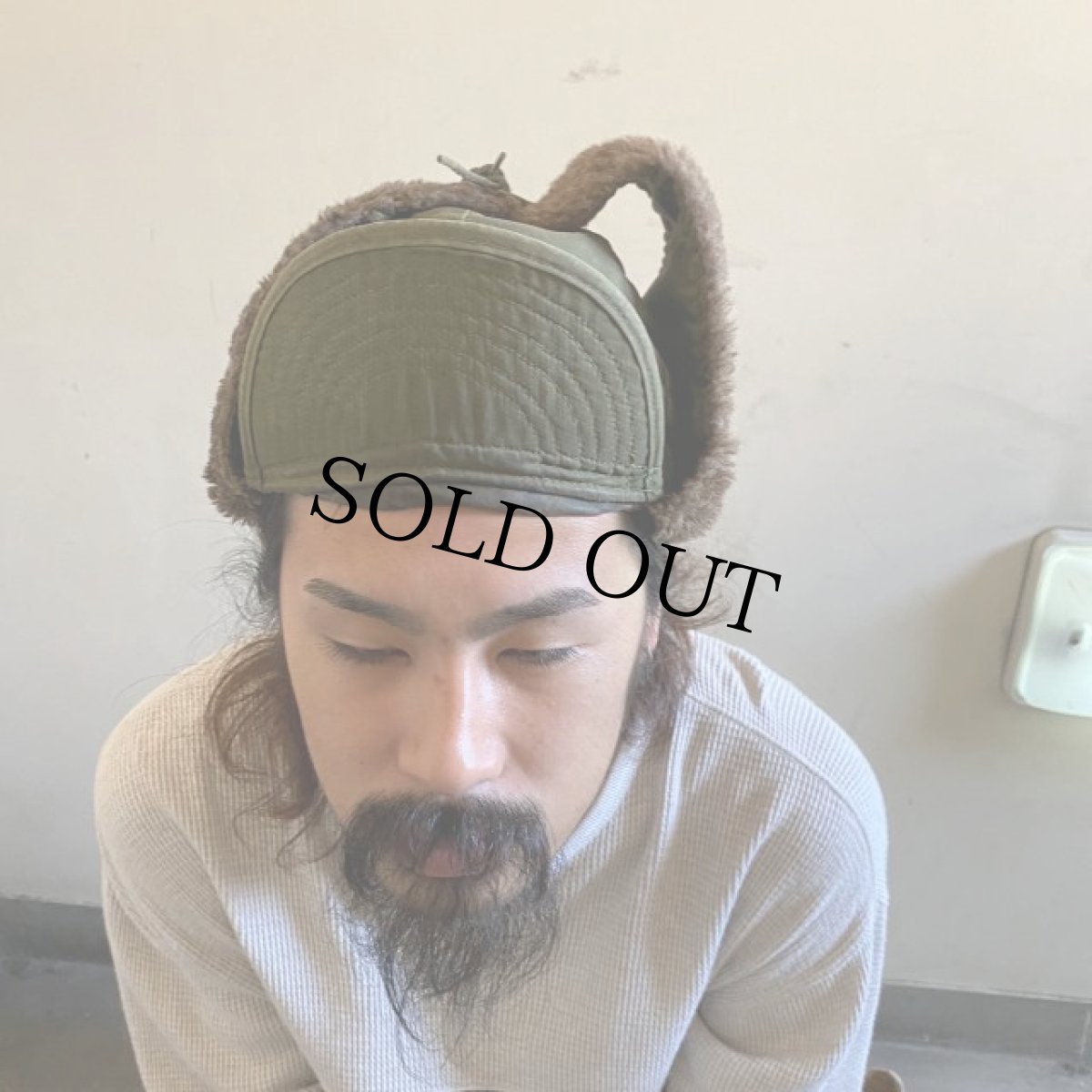 画像2: 50's U.S.ARMY M-51 フィールドパイルキャップ 7 1/4 (2)