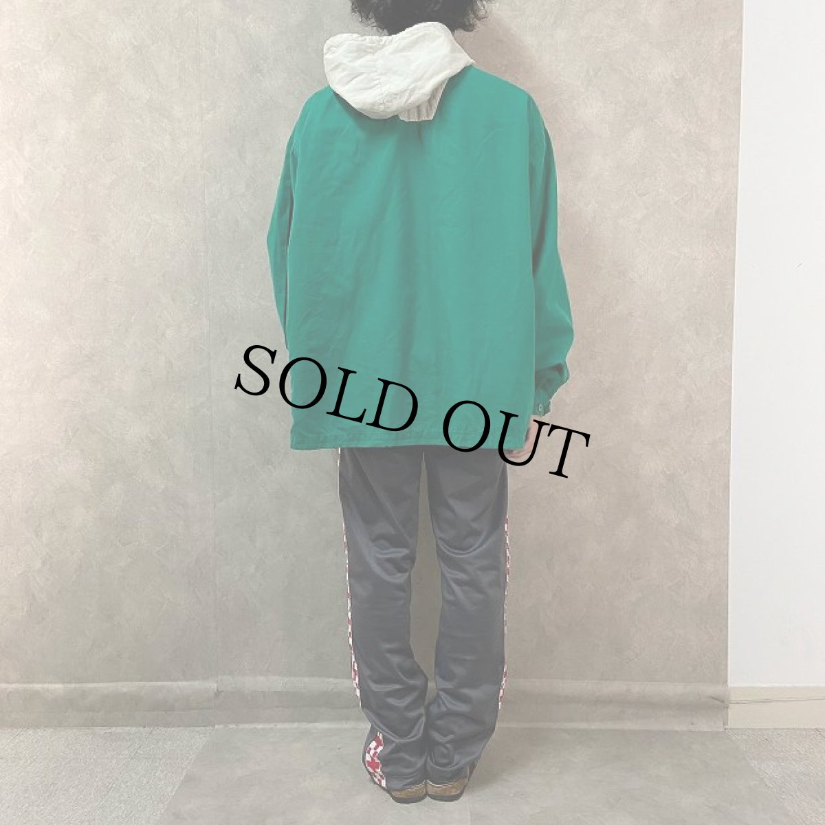 画像4: J.CREW ツートーン コットンアノラックパーカ XL (4)