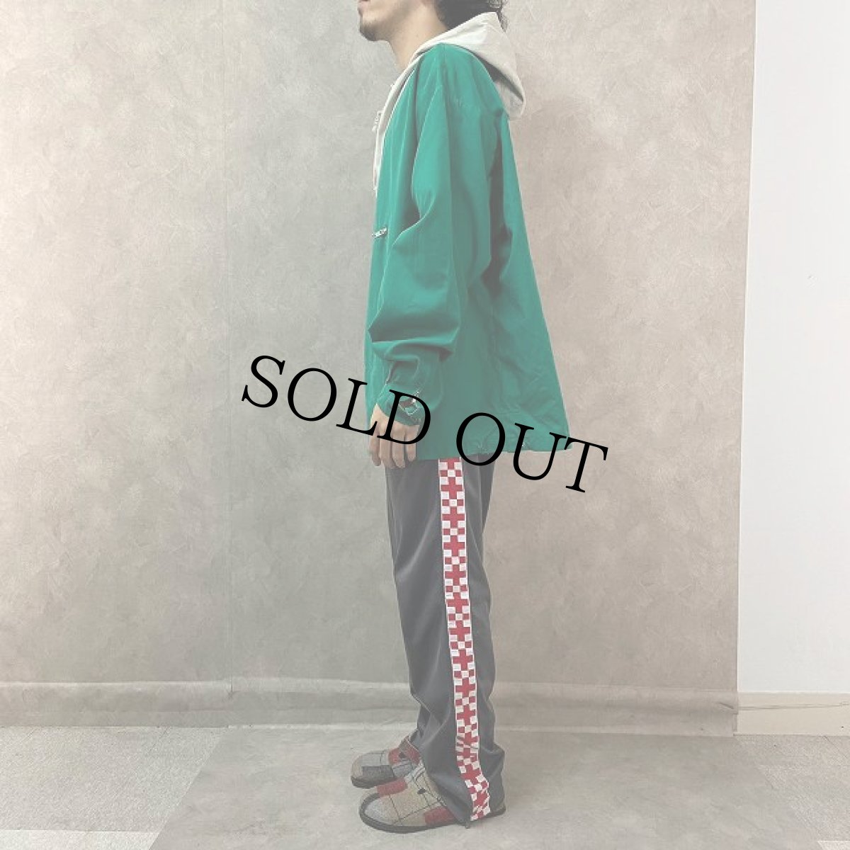 画像3: J.CREW ツートーン コットンアノラックパーカ XL (3)