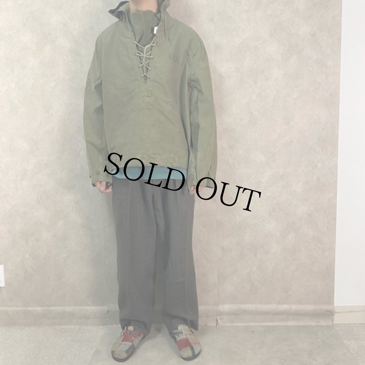 画像2: ブロックチェック柄 プリントコーデュロイパンツ W34 (2)