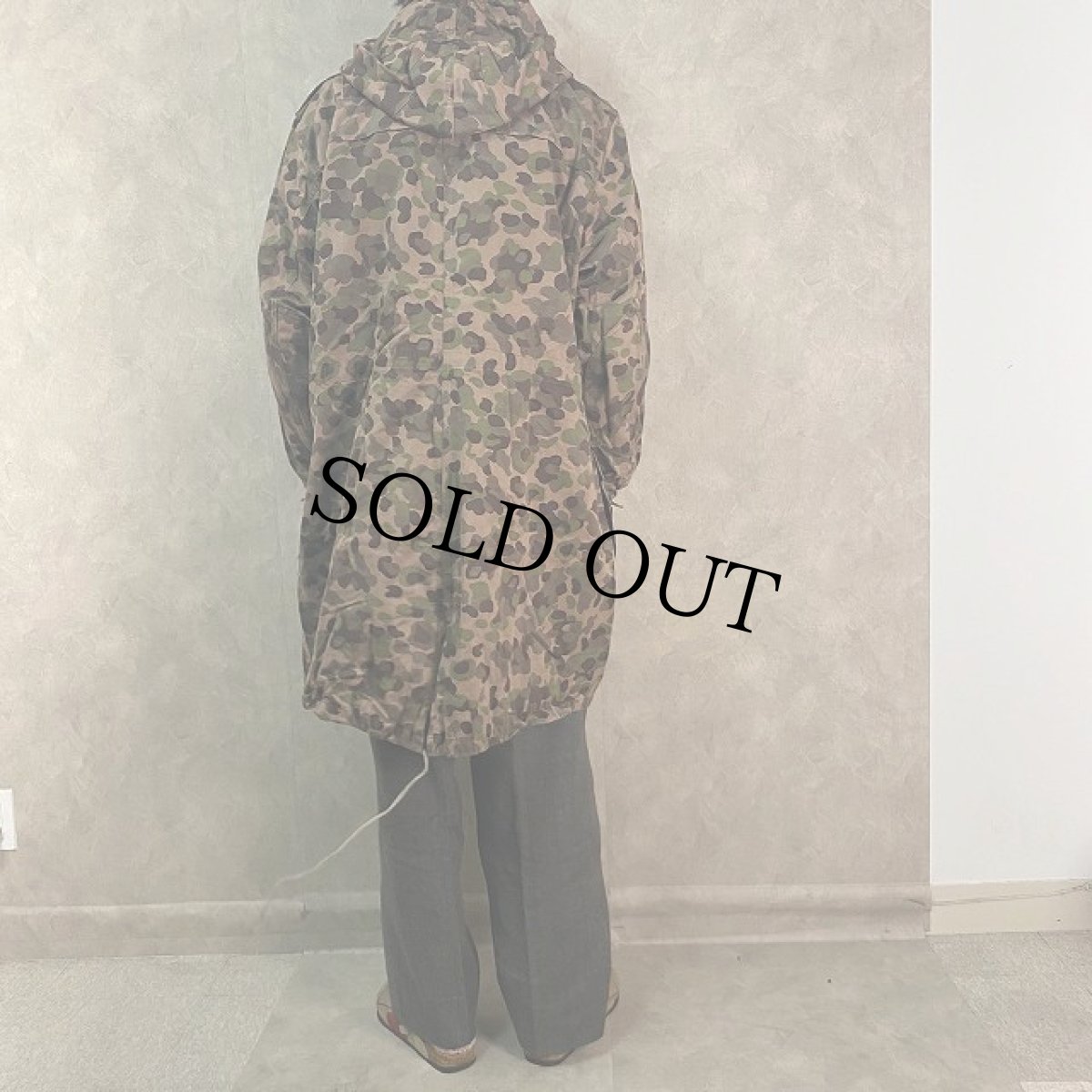 画像4: 50's Austrian Military オーストリアン ピードットカモ柄 コットン フードコート (4)