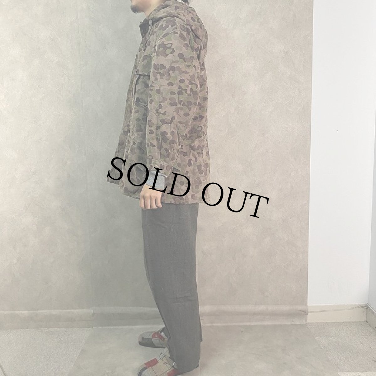 画像3: 50's Austrian Military オーストリアン ピードットカモ柄 コットン フードジャケット (3)