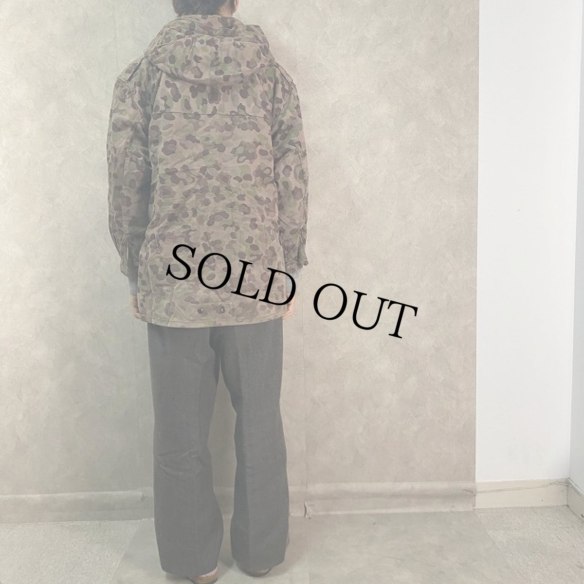 画像4: 50's Austrian Military オーストリアン ピードットカモ柄 コットン フードジャケット (4)