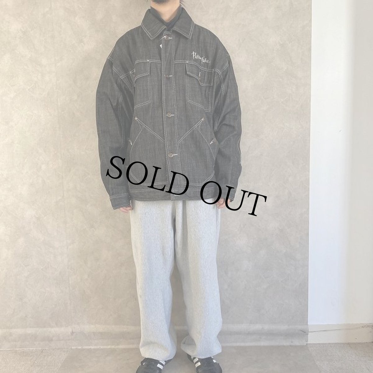 画像3: PLATINUM FUBU "Fat Albert" キャラクター刺繍 デニムジャケット L (3)