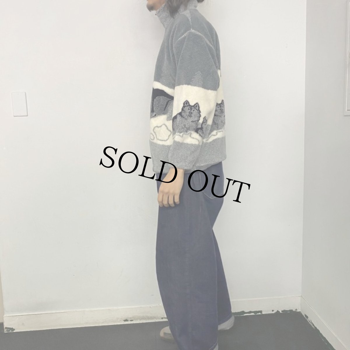 画像3: BLACK MOUNTAIN USA製 アニマル柄フリースジャケット S (3)