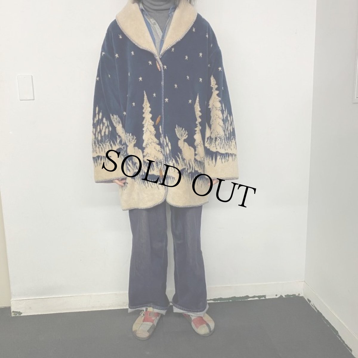 画像3: COUNTRY WOODS トナカイ柄 フリースジャケット (3)