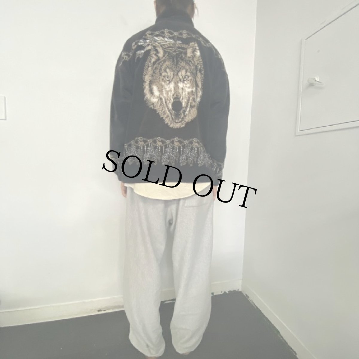 画像3: BEAR RIDGE USA製 オオカミ柄 フリースジャケット L (3)