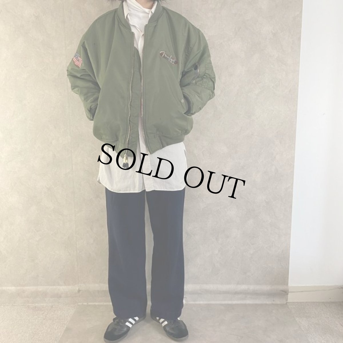 画像3: Fender ギター会社刺繍 MA-1 Type ナイロンジャケット (3)