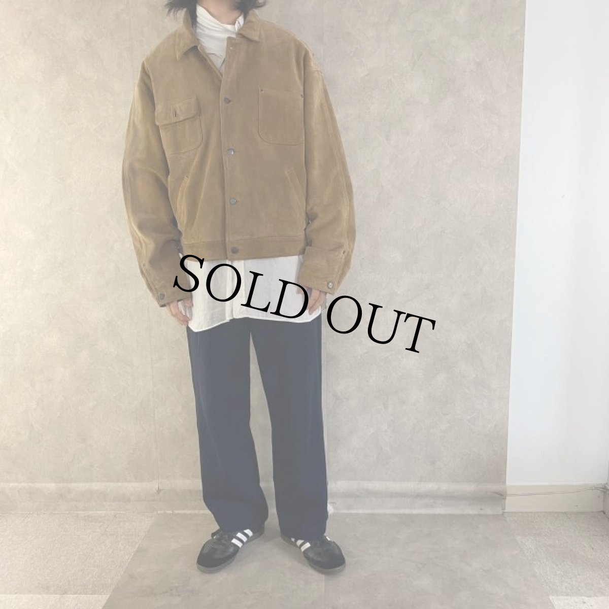 画像2: POLO Ralph Lauren 裏地付き ヌバックレザージャケット XL (2)