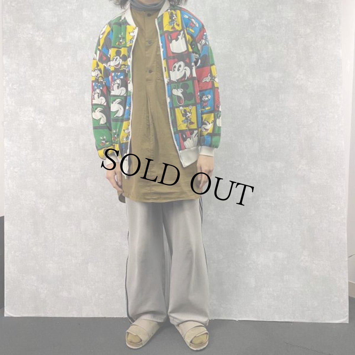 画像6: MICKEY MOUSE 大判プリント リバーシブル 中綿コットンジャケット (6)