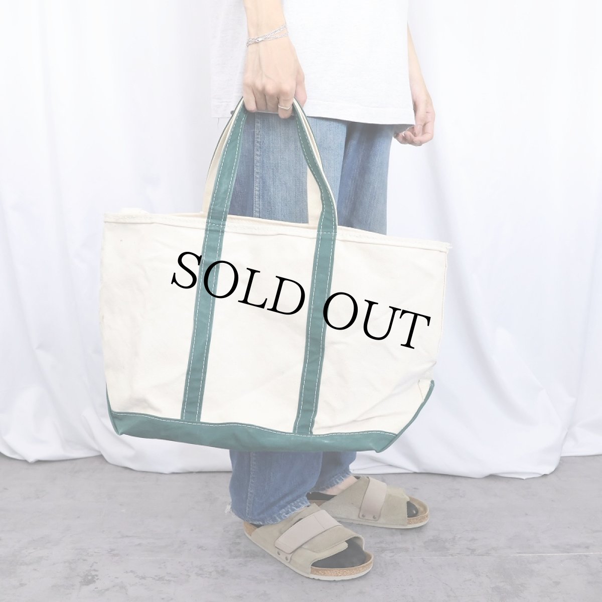 画像2: L.L.Bean "BOAT AND TOTE" ジップトップ キャンバストートバッグ LARGE (2)