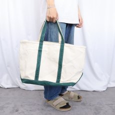 画像2: L.L.Bean "BOAT AND TOTE" ジップトップ キャンバストートバッグ LARGE (2)