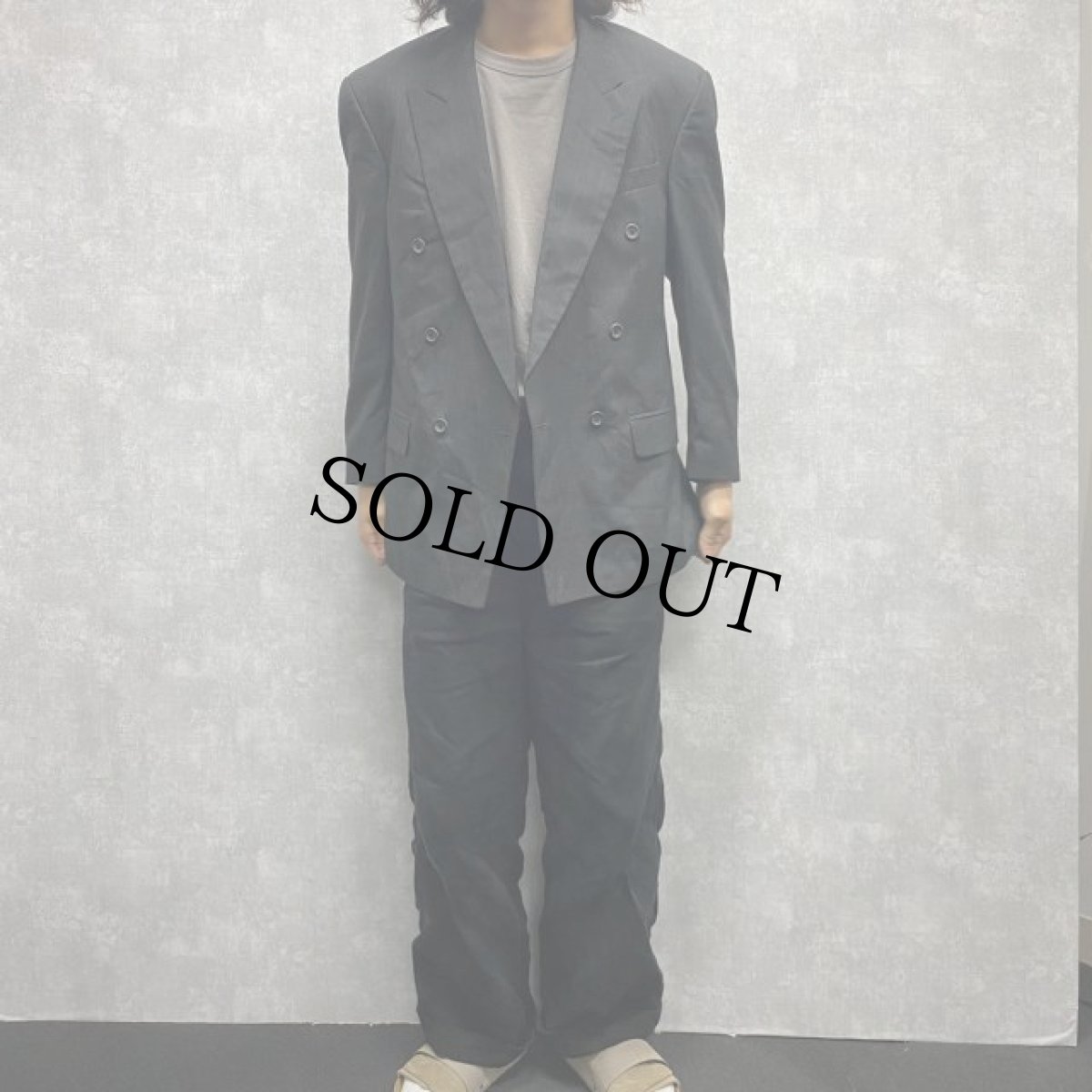 画像2: pierre cardin グレンチェック柄 ダブルブレスト テーラードジャケット (2)