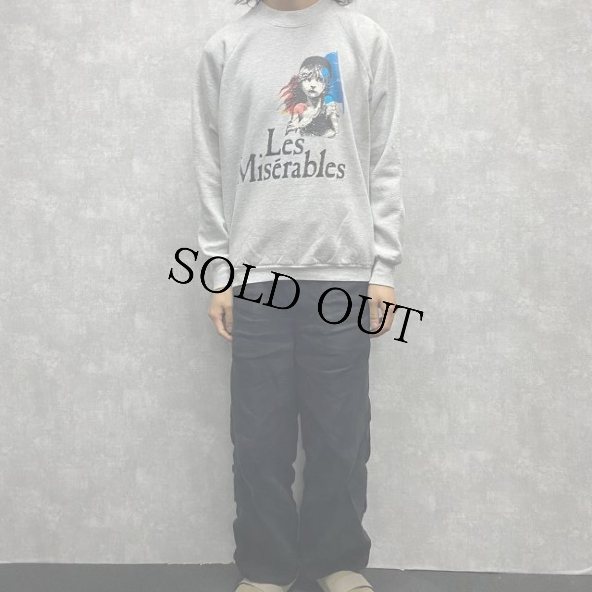画像2: 90's Les Miserables USA製 ミュージカルプリントスウェット XL (2)