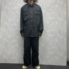 画像2: 90's POLOSPORT Ralph Lauren ウエスタンシャツ ブラック XXL (2)