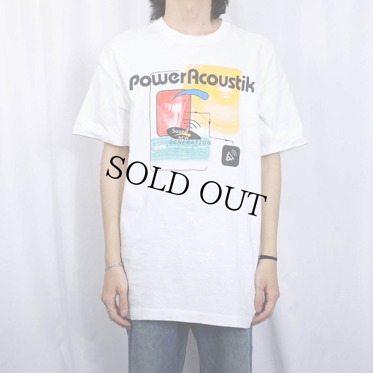 画像2: 90's Power Acoustik USA製 カーオーディオ機器メーカー プリントTシャツ XL (2)