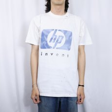 画像2: hp コンピューター企業 プリントTシャツ M (2)