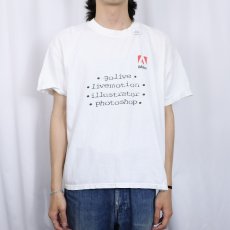 画像3: Adobe "GoLive / LiveMotion / Illustrator / Photoshop" プリントTシャツ L (3)