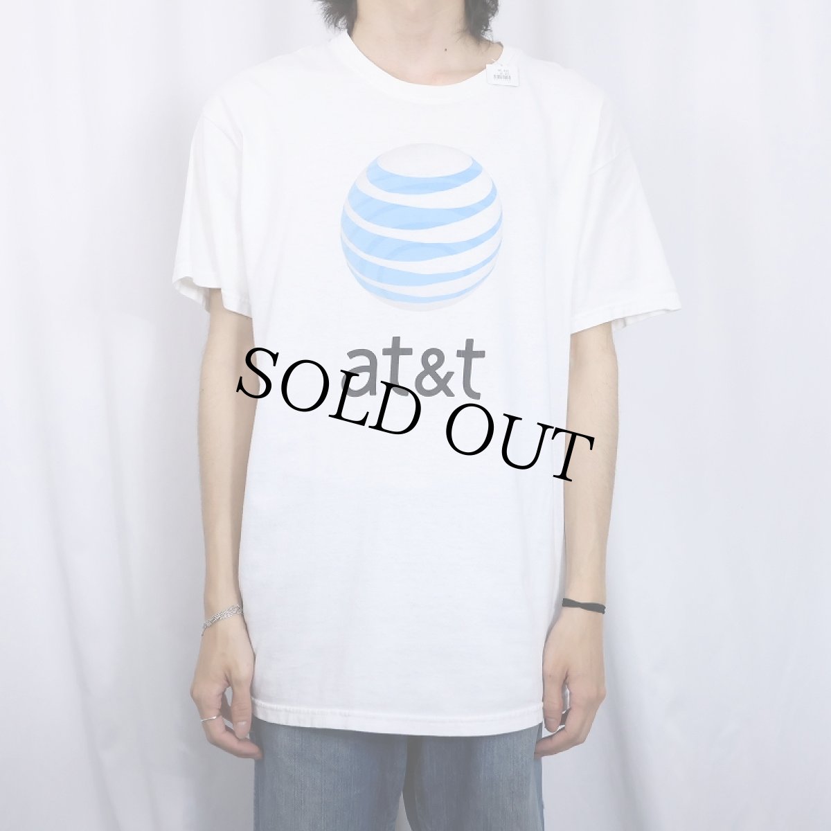 画像2: at&t 通信会社 ロゴプリントTシャツ (2)