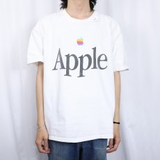 画像2: 90's Apple USA製 レインボーロゴ プリントTシャツ XL (2)