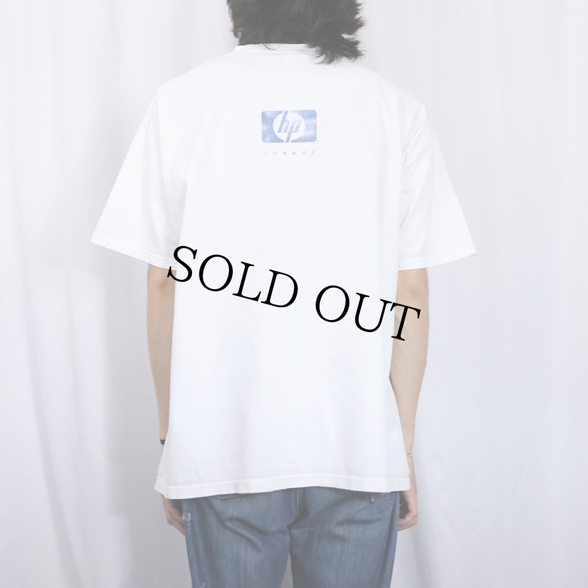 画像4: COMPAQ hp "write on" コンピューター企業 プリントTシャツ (4)