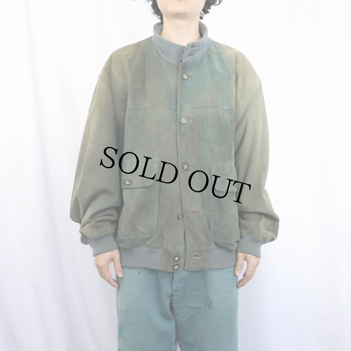 画像2: THE TERRITORY AHEAD スエードレザージャケット L  (2)