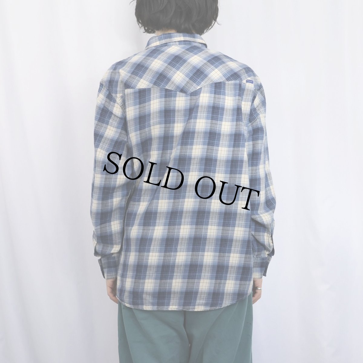 画像3: PENDLETON "AUSTIN SHIRT" チェック柄 ピマコットン×ウール ウエスタンシャツ XL (3)