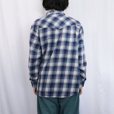 画像3: PENDLETON "AUSTIN SHIRT" チェック柄 ピマコットン×ウール ウエスタンシャツ XL (3)