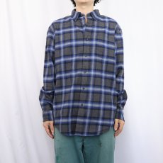 画像2: PENDLETON "MASON" チェック柄 コットンボタンダウンシャツ M (2)