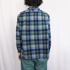 画像3: 70's PENDLETON USA製 チェック柄 ウールオープンカラーシャツ  (3)