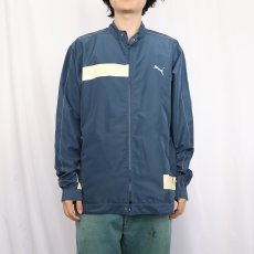 画像2: 2000's PUMA ロゴ刺繍 ナイロントラックジャケット M (2)