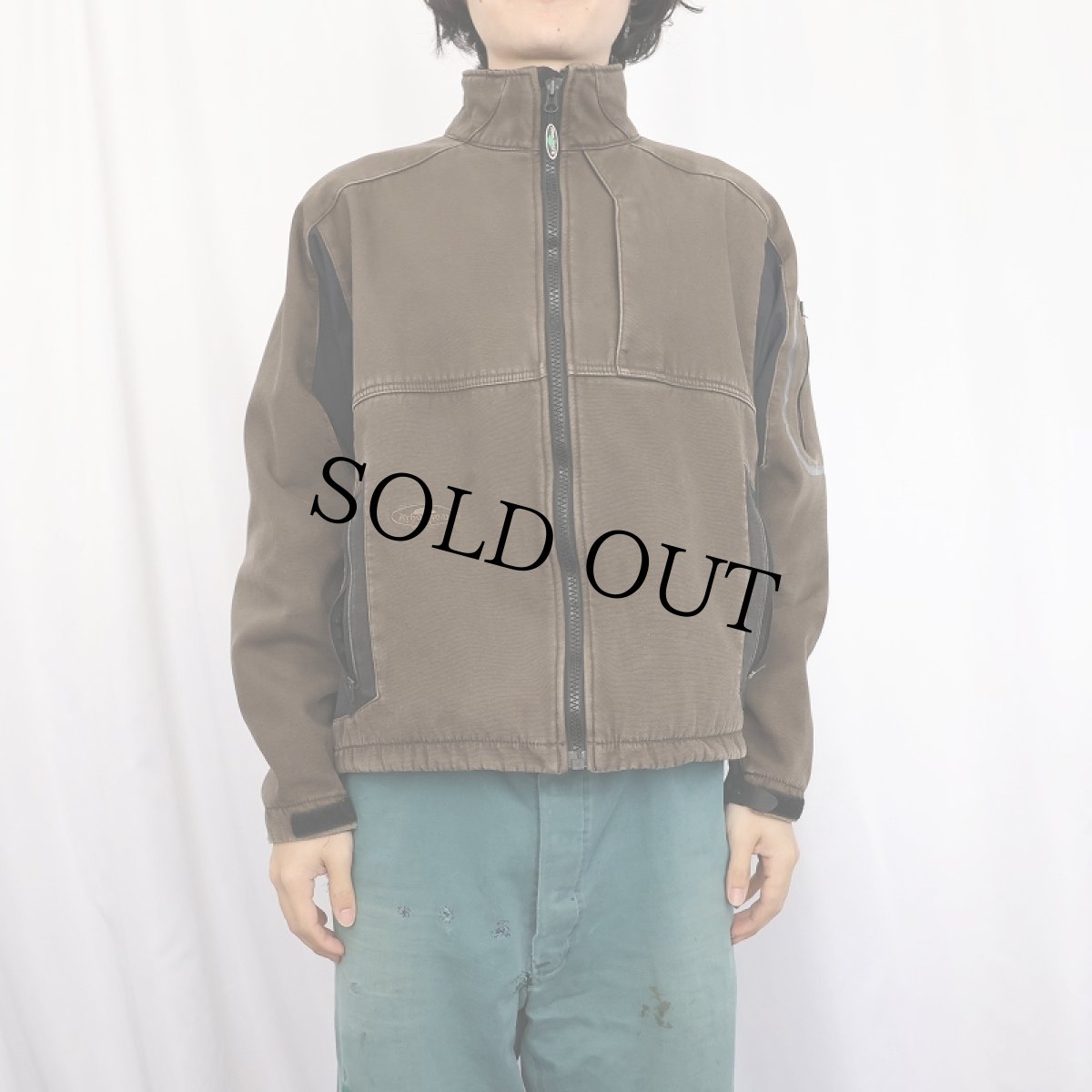 画像2: Arborwear 切り替えデザイン 裏フリース ダックジャケット M (2)