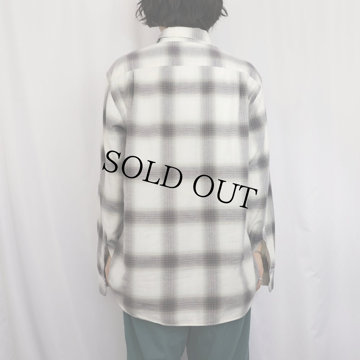 画像3: CAMICIE & CAMICIE ITALY製 オンブレーチェック柄 ボタンダウンネルシャツ (3)