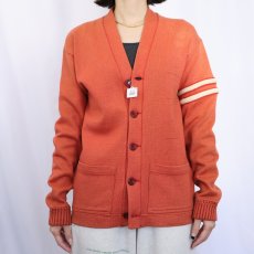 画像2: 40's Wilson ウール アワードニットカーディガン SIZE40 (2)