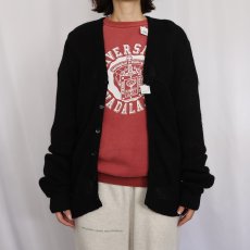 画像2: 60's Aldo Romano アルパカニットカーディガン BLACK (2)