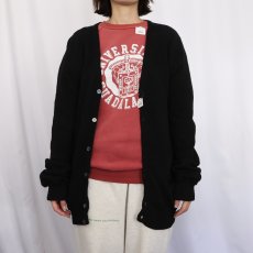 画像2: 60's アルパカニットカーディガン BLACK (2)