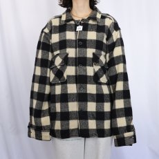 画像2: 60's MINNESOTA WOOLEN バッファローチェック柄 ウールシャツ  (2)
