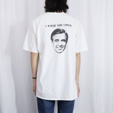 画像4: 90's Mr Rogers USA製 "CAN YOU SAY NIFTY?" 司会者プリントTシャツ XL (4)