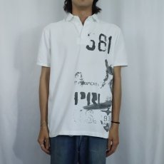 画像2: POLO Ralph Lauren サーフプリント ポロシャツ M (2)