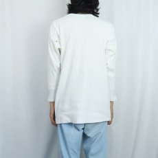 画像3: 60's HANES 猫目ボタン ヘンリーネックアンダーシャツ SIZE44 (3)