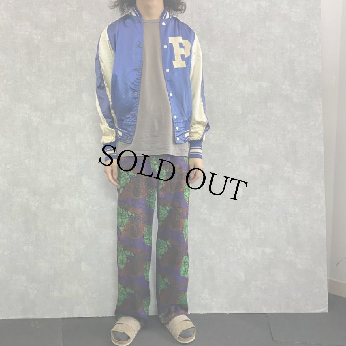 画像2: 50's BUTWIN "P" ワッペン付きカレッジスタジャン (2)