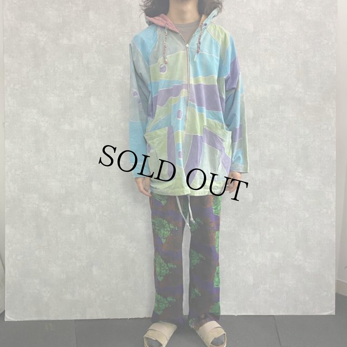 画像4: ASIAN CREATIONS 総柄リバーシブルコットンジャケット M (4)