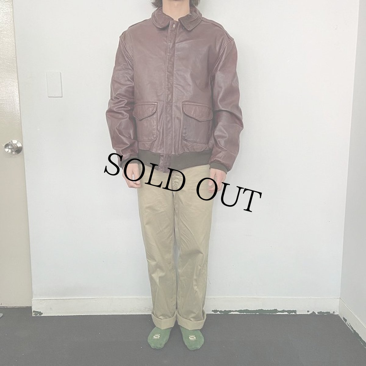 画像2: 80's AVIREX USA製 "1978 A-2TYPE" レザージャケット L (2)