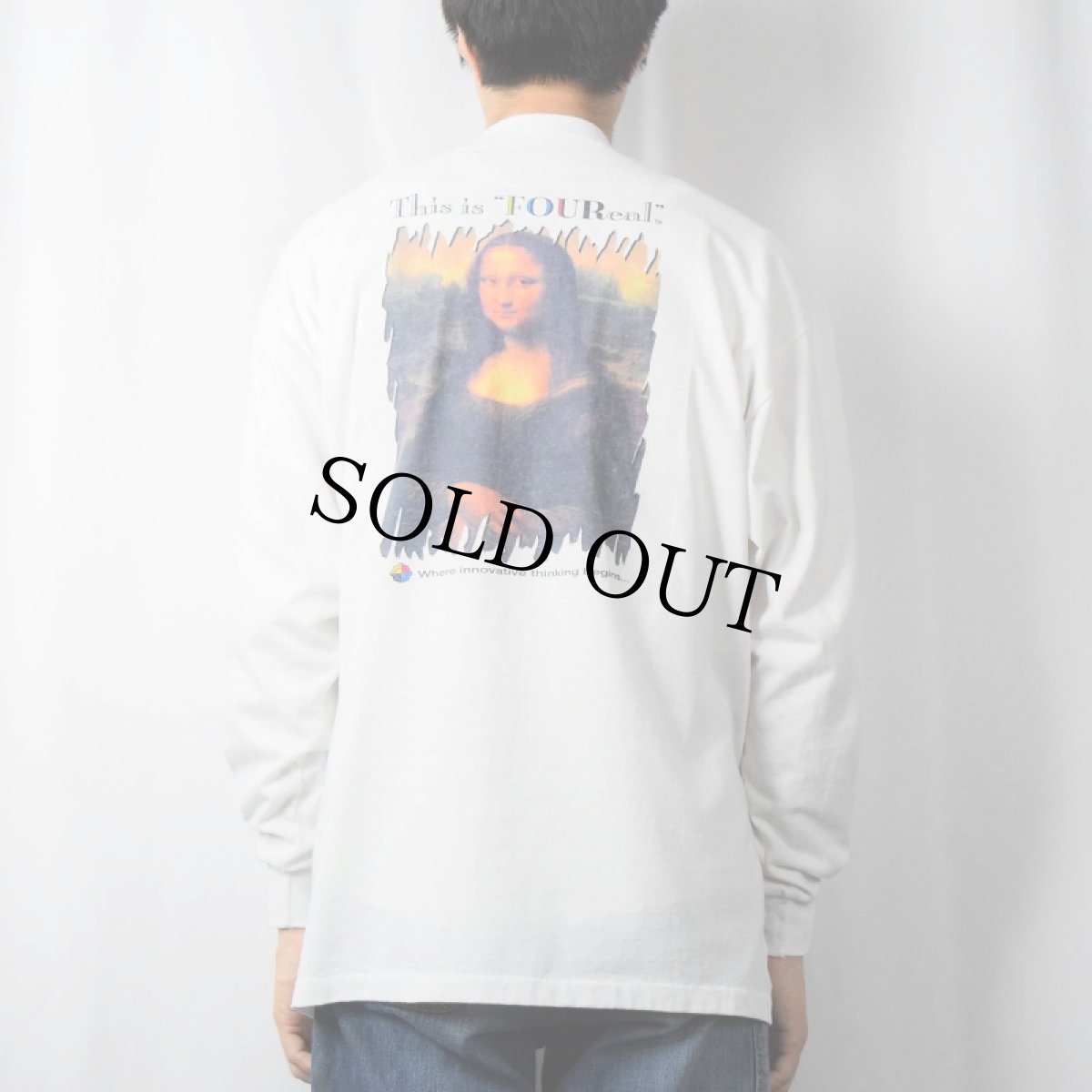 画像3: BABN TECHNOLOGIES モナリザプリント モックネック企業ロンT (3)